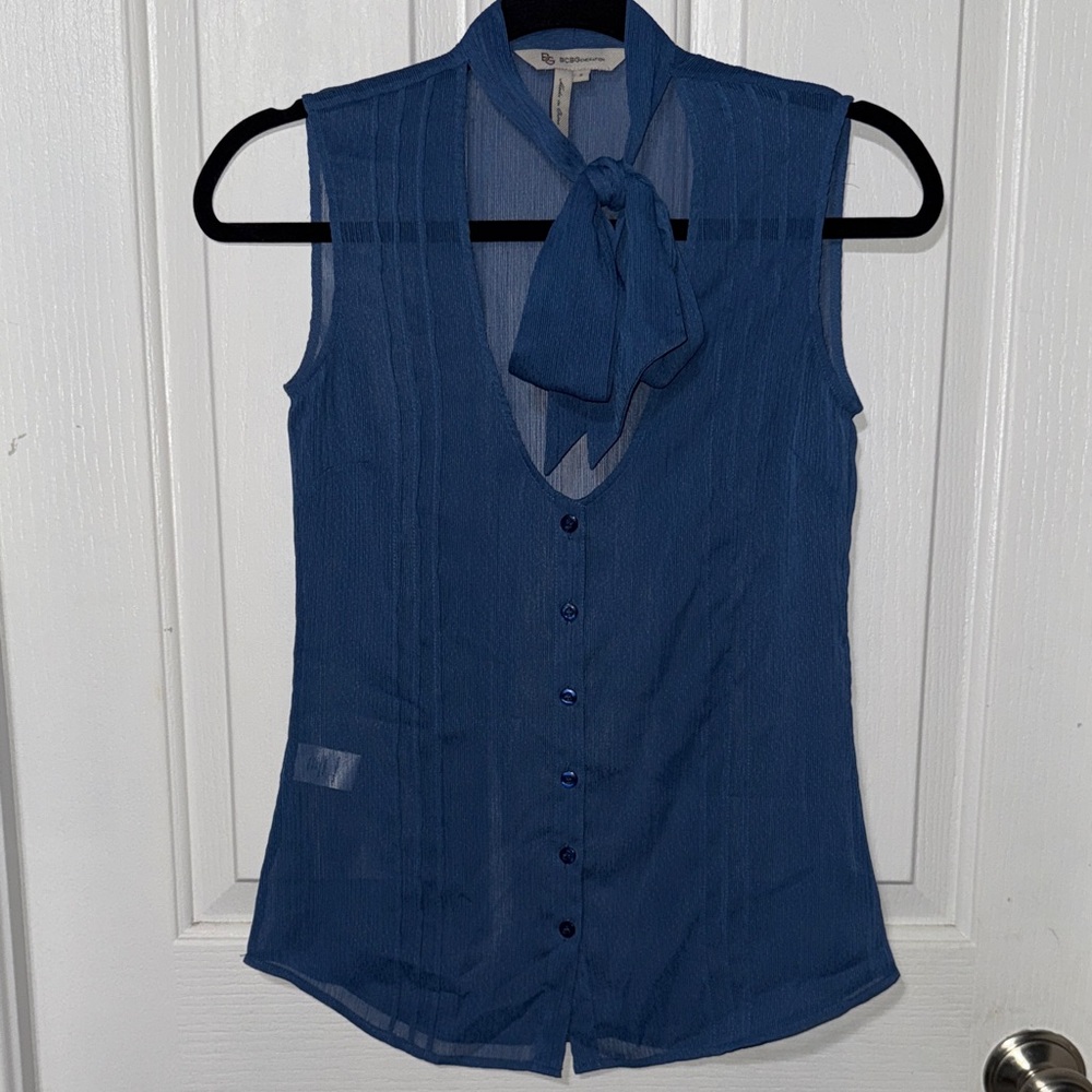 BCBG Eneration Blue Sleeveless Women's Top